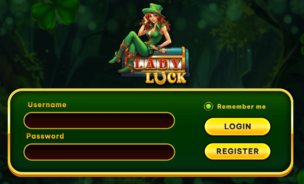 Lady Luck 777 casino login page